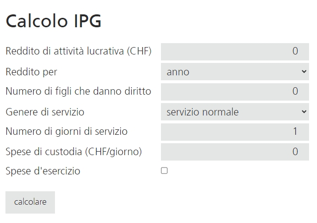 Calcolo IPG