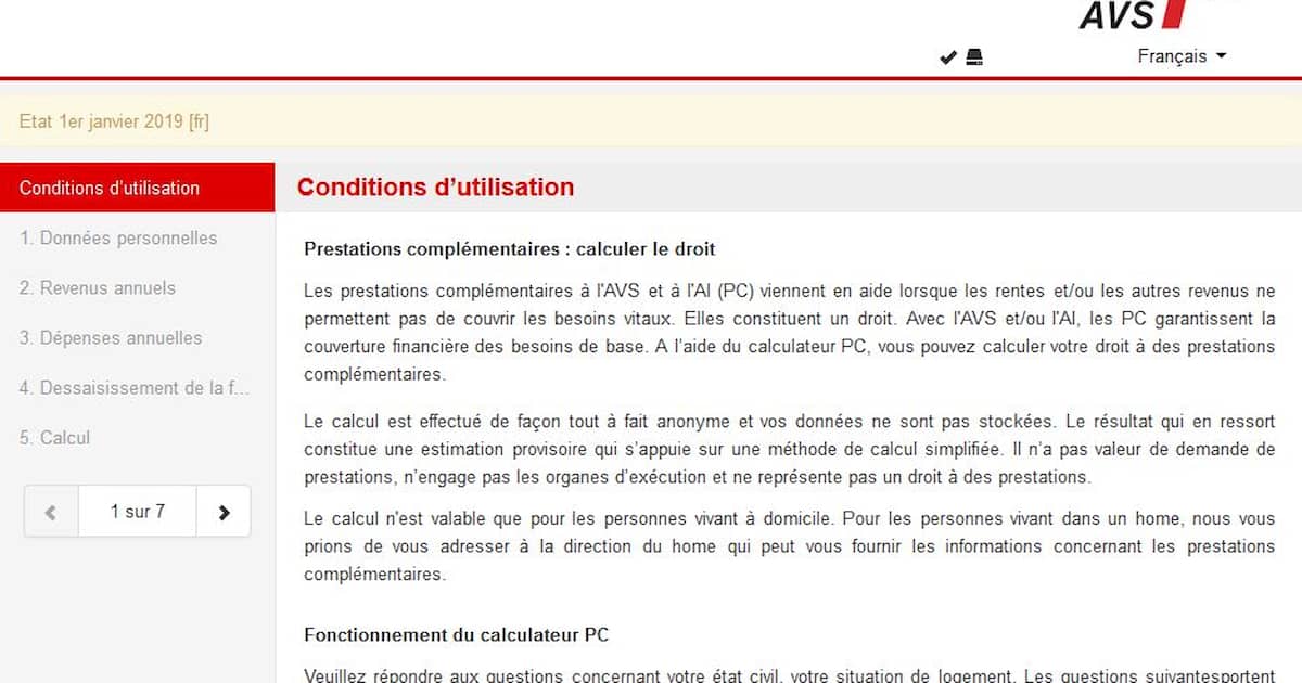 Calculateur De Prestations Complementaires